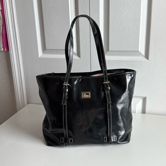 Dooney & Bourke Handbags - Vintage Dooney and Burke Black Patent Leather
Tote Bag
